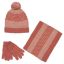 Picture of Pompom hat + snood + shiny gloves set